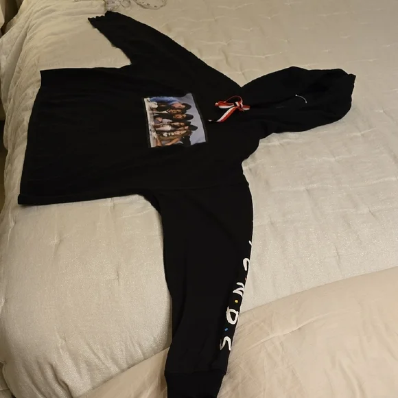 FRIENDS Black Hoodie with Red Accents - Picture 6 of 13